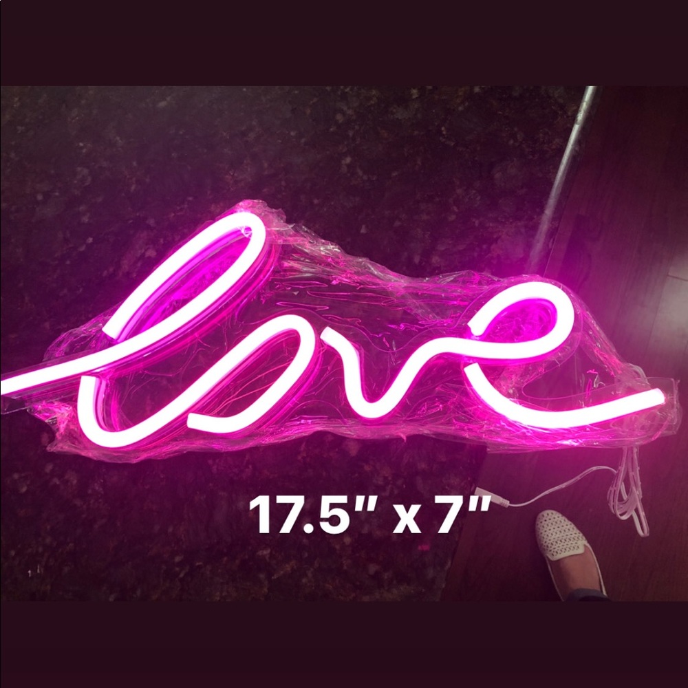 17.5” neon led LOVE sign